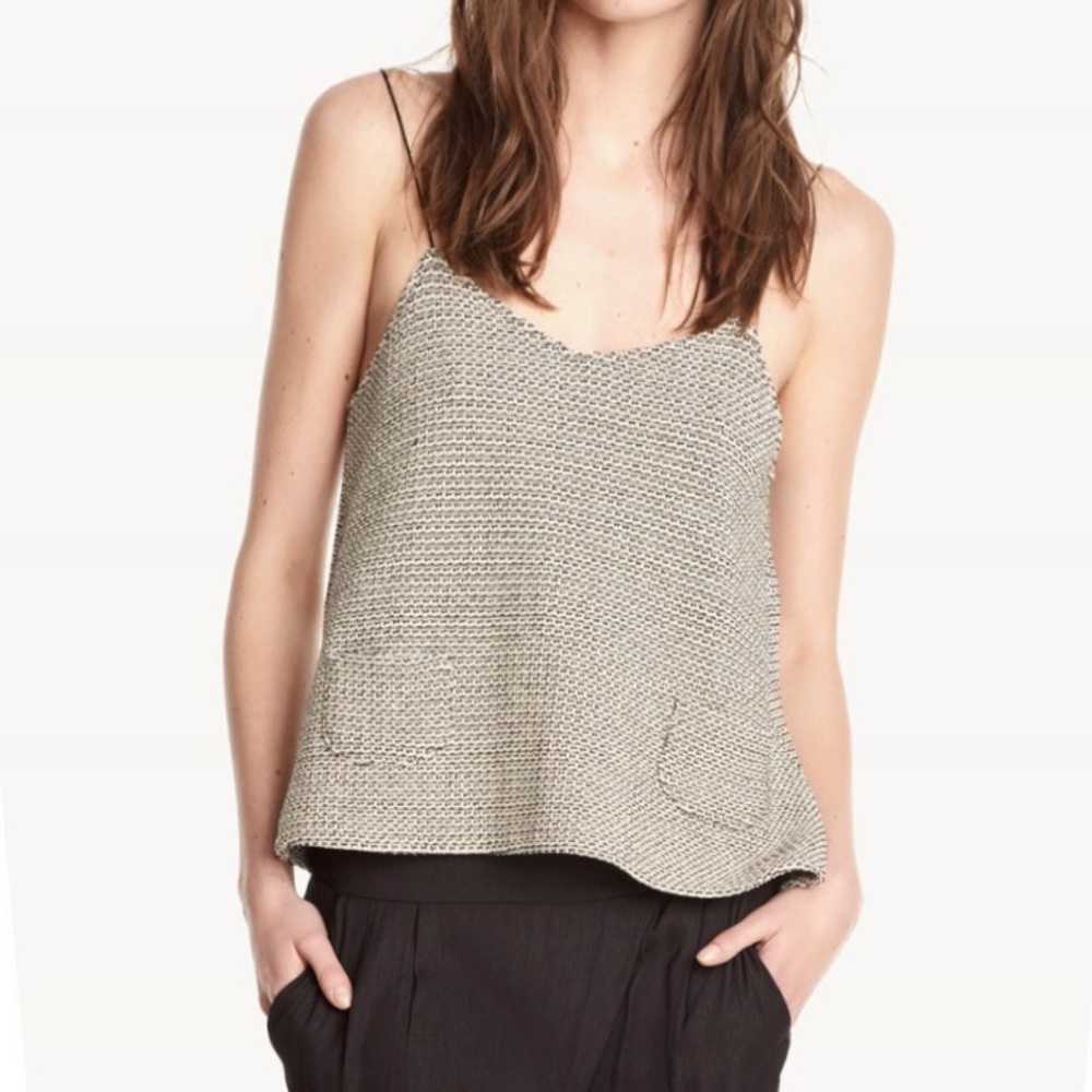💠 ba&sh yelda tweed boucle tank top